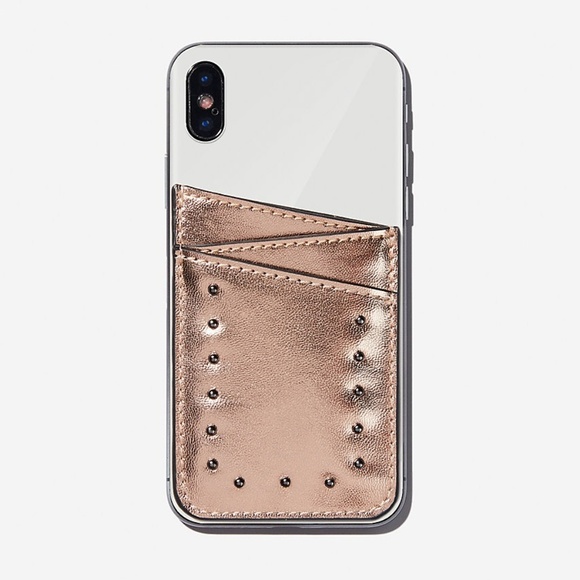 Express Adhesive Studded Phone Card Pocket Holder - Picture 1 of 2